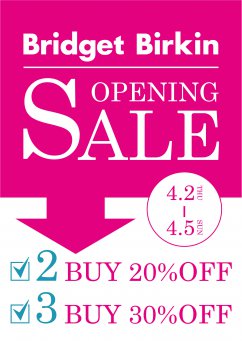 ◆りんくうプレミアムアウトレット Bridget Birkin店◆オープニングセールのお知らせ
